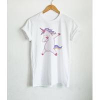 ราคา ยูนิคอร์น ทำท่า Dab เสื้อยืดลาย Unicorn Dabbing เสื้อยืดสกรีน เสื้อยืดกราฟฟิก เสื้อยืดคอกลม แขนสั้น (7700014622)