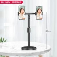 ราคา ขาตั้งไลฟ์สด ไฟLED วางโทรศัพท์สองเครื่อง พร้อมที่วางโทรศัพท์ครบชุด ขาตั้งไลฟ์สด ปรับได้ 3 สี รีโมตคอนโทรลสำหรับเซลฟี่ นำแหวนความงามแสง Tiktok สมอถ่ายภาพสดเติมแสงวงเล็บโทรศัพท์มือถือ (15512193232)