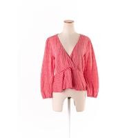 ราคา pomelo เสื้ออกไขว้แขนยาวพิมพ์ลายทาง ป้ายแบรนด์ระบุไซส์ S Preloved (20613877434)