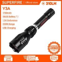 ราคา SUPERFIRE Y3 โคมไฟถ่ายระยะไกลไฟฉาย LED USB ความสว่างสูงไฟฉายภาคสนามไฟฉายสำหรับกลางแจ้ง (20305933670)