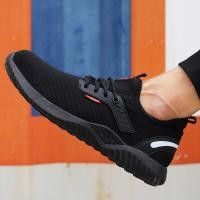 ราคา Safety Shoe Safety Sneaker รองเท้าเซฟตี้ผู้ชาย รองเท้าทำงาน รองเท้าเซฟตี้ สีดำ รองเท้าผ้าใบ ระบายอากาศได้ดี (20458036809)