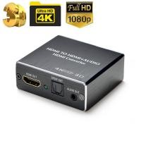 ราคา Compatible Audio HDMI Stereo Audio Extractor Converter Adapter HDMI to HDMI Optical SPDIF 3 5mm 4K 2K For PS4 TV And Dvd (19873546787)