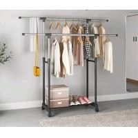 ราคา Hommy มี 2 แบบ นะจ๊ะ ราวตากผ้าบาร์ยาวคู่ ล้อ ราวตากผ้าบาร์สั้นคู่ ราวแขวนผ้า DIY ที่แขวนผ้า ราวตากผ้า สีดำ Y 9192 176 (21081907807)