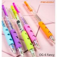 ราคา ปากกาหมึกน้ำมันแบบกด สีน้ำเงิน Pencom OG06 ปากกาหมึกน้ำมันแบบกดแฟนซีใส Clear Pen ขนาดหัวปากกา 0 5 mm (17439739469)
