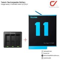 ราคา Telesin GoPro Rechargeable Battery for GoPro Hero 12 11 10 9 Charger Battery 3 Channel แบตโกโปร (11127315505)