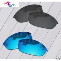 ราคา HOTnew E O S 2คู่ Black Ice Blue Polarized เปลี่ยนเลนส์สำหรับ Oakley Half Jacket SunglassesHotsale (20356860471)