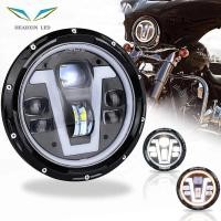 ราคา 7ไฟหน้า LED นิ้วสำหรับรถจักรยานยนต์50W 12V ไฟแอลอีดีกลมสำหรับ Honda CB400 CB1300 Honda Hornet 1Pcs (8835387505)