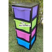 ราคา ตู้ลิ้นชัก ตู้พลาสติก4ชั้น รุ่นเรนโบว์ จัมโบ้ (16614768324)