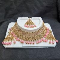 ราคา ชุดสร้อยคอต่างหูและหน้าผากอินเดีย งานพลอยอินเดีย (20800654951)