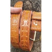 ราคา เข็มขัดหนังจระเข้ หนังแท้ของแท้ ใช้นานใช้ทนรุ่นกระดูกคู่ (20944267787)