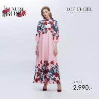 ราคา ชุดเดรส Lofficiel Dress เดรสทรงยาว ลายพิมพ์ดอกกุหลาบ FZ22LP (17249281472)