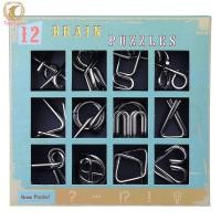 ราคา 12pcs Children Intellectual Buckle Toys Set Metal Puzzle Brain Teaser Stress Reliever Toys For Birthday Gifts (18299229256)