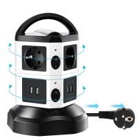 ราคา Tower Power Strip EU Plug Fast Charging Socket Extender สายไฟสาย USB Charger Adapter สำหรับ iPhone 13 14 (21170759503)