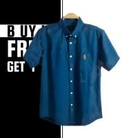 ราคา SHIRT Ralph Laurens Polo Stylish Stitches Sophisticate Shirt Classic Fit Garment Dyed Oxford Shirt Short Sleeve in Gray Size S 3XL Ready Stock (20550501895)