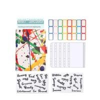 ราคา A6แฟชั่นลายหินอ่อนสีพิมพ์หนัง PU จับคู่กับกระเป๋า5ใบสมุดบันทึกงบประมาณเงินสดใบหลวม (21170453379)