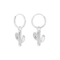 ราคา Silver thai 925 sterling silver hoops earrings with cactus charms เครื่องประดับเงินแท้ ห่วงเงินแท้ 925 ประดับต้นกระบองเพชร ต่างหูห่วงเงิน925 พร้อมส่ง (4962182126)