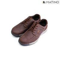ราคา MATINO SHOES รองเท้าหนังชาย รุ่น MC S 7812 NAVY COFFEE (17288912209)