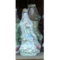 ราคา องค์เจ้าแม่กวนอิมสูง13นิ้วงานเซรามิคสีขาว เขียว เหลือง (19517742634)