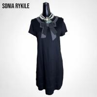 ราคา Sonia Rykiel เดรสคอกลมแขนสั้นผ้าคอตตอลสีดำ (20079728204)