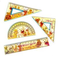 ราคา ชุด 4 ชิ้น ครึ่งวงกลม ชุดเรขาคณิต ไม้บรรทัด พร้อมส่ง by Dragonshopping (20918535866)