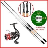 ราคา HEWEIU Fishing UL Rod All Ma Fishing Reel 2 Section Fishing Bait Set Bait Casting Fishing Reel UL Power Spinning Fishing Rod (14847271295)