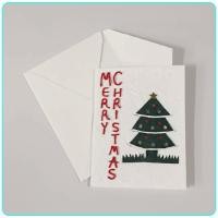 ราคา การ์ดอวยพรคริสต์มาส merry christmas งานฝีมือจากกระดาษสา DIY แฮนด์เมด ของขวัญ เทศกาล L Handmade Merry Xmas gift festival (16206206807)