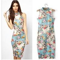 ราคา Taobao ชุดเดรสแขนกุดลายดอกไม้เดรสแฟชั่นผญสไตล์วินเทจ (11741081727)