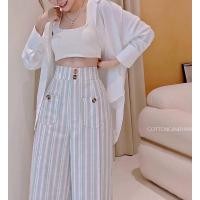 ราคา Cottoncandy กางเกงฟรีไซส์ผ้าลินินญี่ปุ่นล่าสุด ผ้าลินินเนื้อดี โทนสีสวยมาก ทรงสวยใส่สบาย เอวสูง ไม่รั้งเป้า (20971582116)