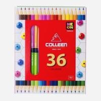 ราคา สีไม้คอลีน Colleen สีคลอลีน สีคอลลีน 2 หัว 12 24 36 48 60 สี รุ่น 787 ดินสอสีไม้คลอลีน ดินสอสี US Station (19801393164)
