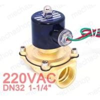 ราคา โซลินอยด์วาล์วไฟฟ้า DN32 1 1 4 BSP Electric Solenoid Valve for Water Air Low Pressure Brass 220VAC (2456116772)
