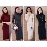 ราคา พร้อมส่ง ชุดเดรสไหมพรมคอเต่า ทรงเข้ารูป มีกระเป๋าคู่ด้านหน้า เดรสยาวผ่าหลัง เดินง่าย แอบเซ็กซี่ (20760532468)