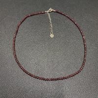 ราคา สร้อยโกเมนและพีชมูนสโตน แบบเจียรเหลี่ยมสวยๆ Garnet and Moonstone necklace (17699491247)