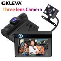 ราคา EKLEVA รถ DVR สามทางรถ Dvr 4 0นิ้ว Dash กล้องเลนส์คู่สนับสนุนกล้องมองหลังบันทึกวิดีโออัตโนมัติ Registrator Dvrs Dash Cam (16921299676)