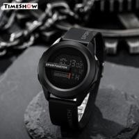 ราคา TimeShow และสะดวกสบายผู้ชาย Jam Tangan Elektronik ทนทานพร้อมสายรัดนิ่มสำหรับกิจกรรมกลางแจ้งในร่มสำหรับผู้ชาย (19685460733)