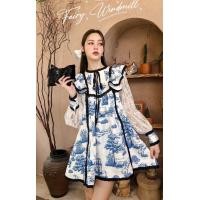 ราคา Jisoo พร้อมส่ง M 2XL Ai4 dress เดรส เดรสสั้น เดรสสีขาว เดรสสีน้ำเงิน เดรสสีชมพู เดรสสาวอวบ เดรสลายดอกไม้ เดรสน่ารักๆ ใส่ไปงานแต่ง ใส่ไปเที่ยว ใส่ไปทะเล สเสื้อแขนยาว แต่งระบายแต่งลูกไม้ ? ? ? ? ? ? ? ?