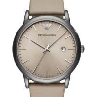 ราคา Emporio Armani Men S Taupe Leather Strap Steel Case Watch AR11116 (16604120710)