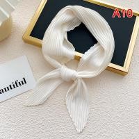 ราคา ผ้าพันคอผ้าซาตินอัดพลีทสำหรับผู้หญิงผ้าพันคอผูกผมทรงสกินนี (13678473338)