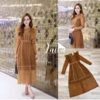 ราคา Laila LL04 Tag msb เดรสยาวงานลูกไม้ฉลุซีทู ทรงคอปีน (19336320832)