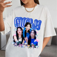 ราคา เสื้อยีนส์ Minji Y2k เสื้อยีนส์ Kpop กางเกงยีนส์รับเสื้อ Album Minji Newjeans Y2k T Shirt (20220011591)