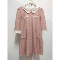 ราคา เดรสทรงเอสีโอรส คอบัว แขนสามส่วน อกเสื้อแต่งกระเป๋าหลอก เดรสมือสอง อก 36 นิ้ว เอว 28 32 นิ้ว ยาว 33 นิ้ว (21035017644)