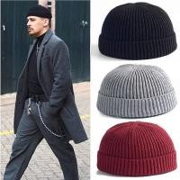 ราคา Mens Womens Slouchy Mini Fishermanหมวกบีนนี่ถักซี่โครงDockerหมวกกะโหลกศีรษะ (5658734212)