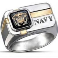 ราคา WXR แหวนแฟชั่นสองสีปูนกอินทรีแหวนกองทัพเรือย้อนยุคชายและหญิงแหวนโลหะผสมเสริมบุคลิกภาพของขวัญ (17991797845)