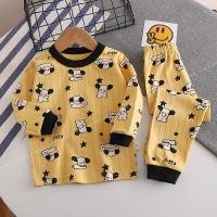 ราคา ชุดนอนเด็ก ชุดกันหนาวเด็ก แขนยาว ขายาว เสื้อ กางเกงเด็ก CXT05 (20084039548)