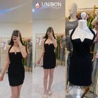 ราคา N1 เดรสสั้นคล้องคอ ผ้าเด้งนุ่ม เรียบหรูดูแพง ทรงสวยมาก มีฟองน้ำ งานป้ายzara (20269644026)