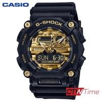 ราคา ผ่อนชำระ สูงสุด 10 เดือน CASIO G Shock นาฬิกาข้อมือ สายเรซิน รุ่น GA 900AG 1ADR สีดำ ทอง (13079099715)
