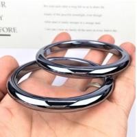 ราคา กำไลข้อมือไหลเหล็กไพรดำแร่ธรรมชาติ ขนาดวงใน 58 60mm ควาทหนาว 15 mm (17830915669)
