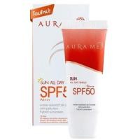 ราคา Aura me SPF50 PA ครีมกันแดด ออร่ามี สูตรกันน้ำ (21092350791)