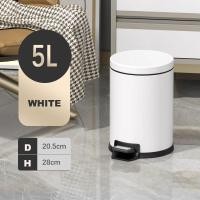 ราคา 5L 8L 12นิ้วครัวถังขยะพร้อมแป้นเหยียบถังขยะสแตนเลสสำหรับห้องน้ำ ห้องครัว ห้องนั่งเล่น สำนักงาน (20901721281)