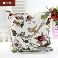 ราคา Hot Country Style Floral Pillows Cover Cotton Flowers Birds Print Sofa Cushion Cover 45X45 55X55CM Decorative Pillows Case (20015360595)