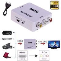 ราคา จัดส่งตลอด 24 ชม กล่องแปลง HDMI to AV RCA หัวแปลง HDMI เป็น AV HDMI to AV converter ตัวแปลงสัญญาณ HDMI2AV D PHONE (15505039946)